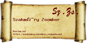 Szakmáry Zsombor névjegykártya