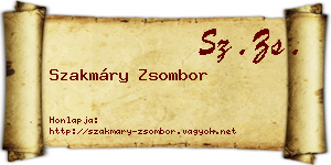 Szakmáry Zsombor névjegykártya