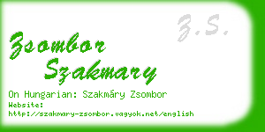 zsombor szakmary business card